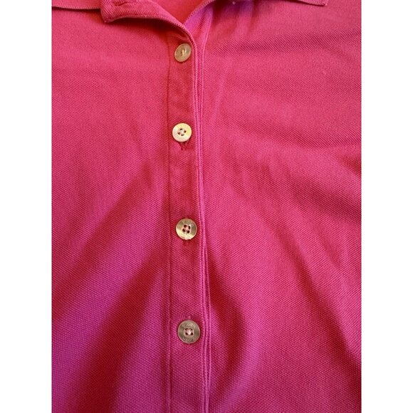 Lilly Pulitzer Polo Women's Small Pretty Pink Preppy Button Pima Cotton Golf - Picture 6 of 7